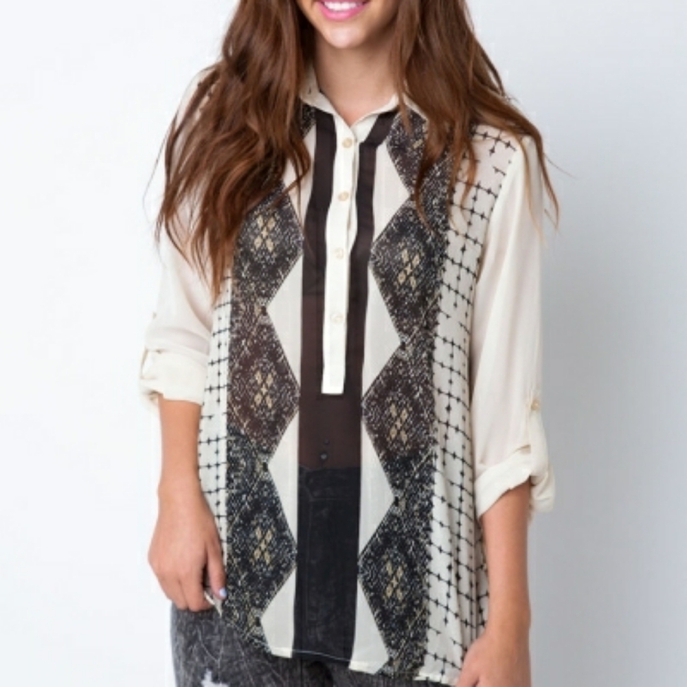 Printed Chiffon Blouse